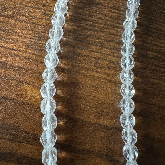 Vintage Art Deco Faceted Crystal Bead Opera Length Necklace - Picture 4 of 8